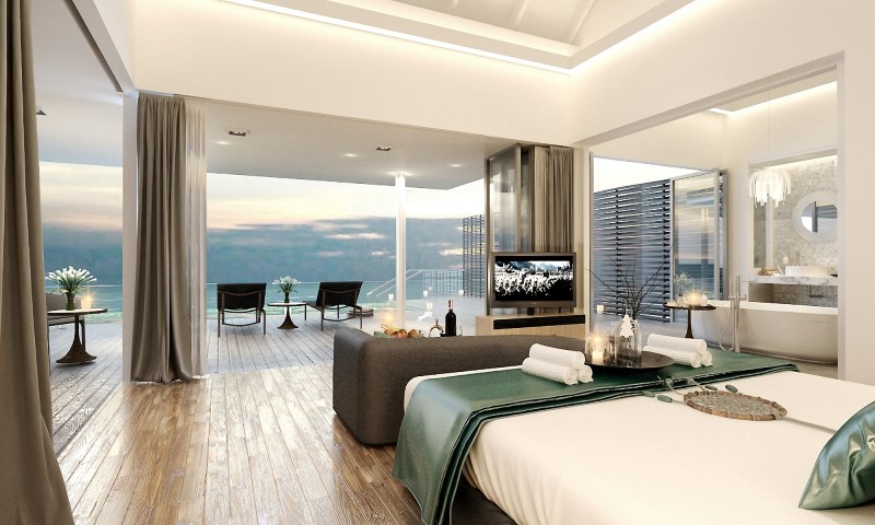 Kuramathi Maldives. Sunset Water Villa with Pool