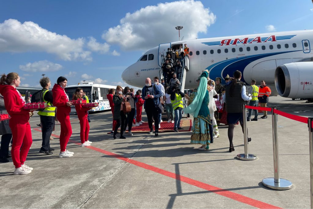 Казань. Первый чартер из Москвы